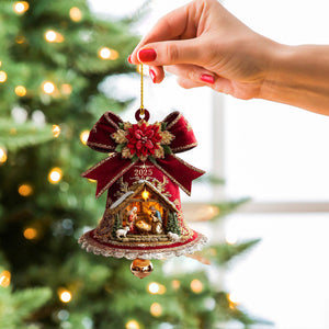 Jesus Baby In Manger Acrylic Christmas Ornament Christmas Religious