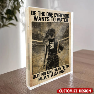 Personalized Basketball Acrylic Plaque-Gift For Basketball Lovers