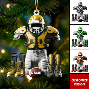 Rugby Football Christmas Personalized Acrylic Ornament