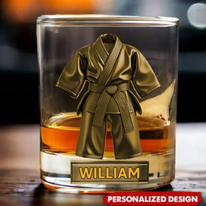 Personalized Taekwondo Whisky Glass Gift For Taekwondo Lover