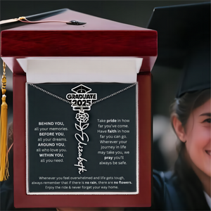Graduation Gift - Personalized Flower Name Necklace