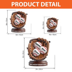 We Caught The Best Dad - Personalized Baseball Acrylic Plaque