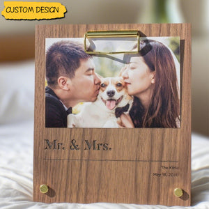 Classic Personalized Wood Picture Frame, Anniversary Gift