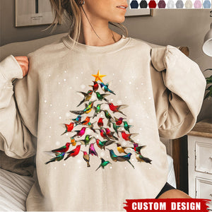 Hummingbirds Tree Sweatshirt - Gift For Bird Lovers