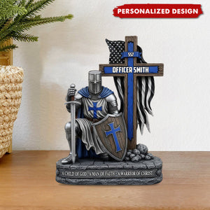 Man Of God - Personalized Police Officer Custom Shaped Acrylic Plaque