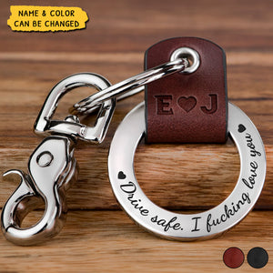 Drive Safe - Personalized Coordinates Keychain