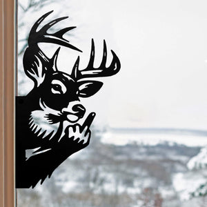 Peeping Deer Middle Finger Decor Decal