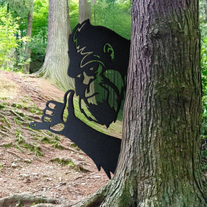 Peek-a-Boo Hang Loose Bigfoot Metal Sign – Hang Loose Edition - Shaka Sign Sasquatch