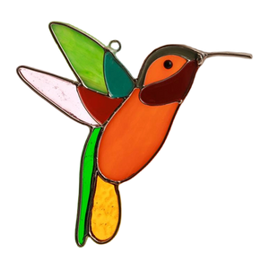 Stained Glass Humming Birds Suncatcher - Gift For Bird Lovers