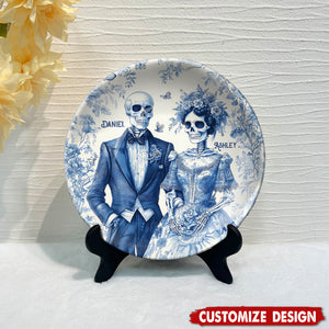 Until Death Do Us Part - Personalized Couple Ceramic Round Plate