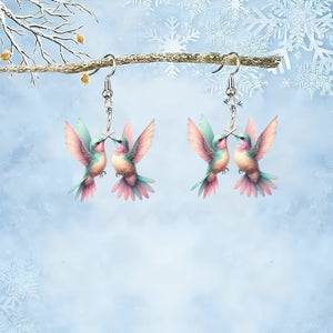 Multi-Color Mini Hummingbird Earrings-Gift For Hummingbird Lover