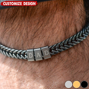 Personalize Names Man's Bracelet-Gift for Dad/Grandpa