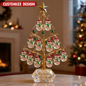 Merry Christmas - Personalized Family Custom Shaped Acrylic Plaque