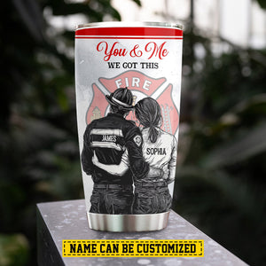 You Are The Love Of My Life - Personalized Firefighter Couple Tumbler - Anniversary Gift For Husband,Wife