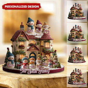 Christmas Time - Personalized Family Custom Shaped Acrylic Plaque