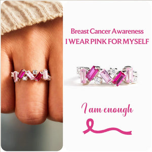 For Self - I Am Enough Pink Diamond Ring