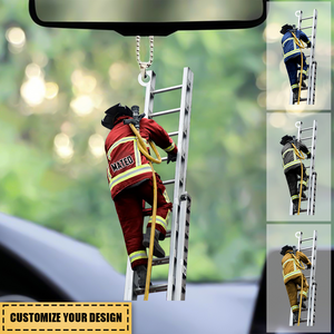 Personalized Acrylic Christmas/Car Ornament - Gift For Firefighter