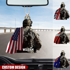 Personalized Veteran Car Hanging Acrylic Ornament