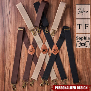 Personalized Monogrammed Leather Suspenders for Unique & Love-Best Gift For Man