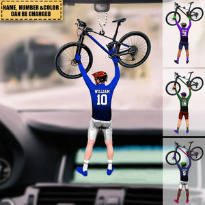 Personalized Apperance And Name-Raised Bike-Acrylic Ornament
