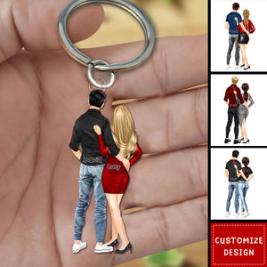 Personalized Acrylic Couple Keychain Gift For Wife,Husband