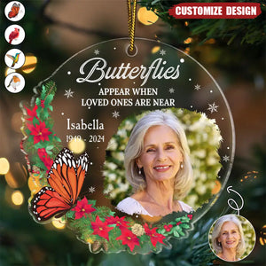 Custom Photo Memorial When Loved Ones Are Near - Personalized Shaped Acrylic Ornament - 2024 New Release