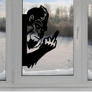 Peek-a-Boo Flipping Off Bigfoot Finger Decor Decal – Flipping the Bird Edition - Bigfoot Says Your