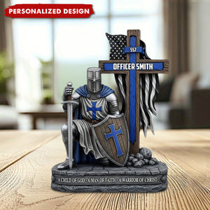 Man Of God - Personalized Police Officer Custom Shaped Acrylic Plaque