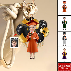 Graduation Celebration Keychain - Personalized Photo Acrylic Keychain
