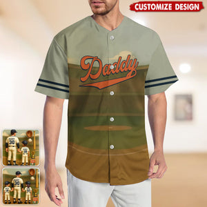 Baseball Dad - Personalized Baseball Baseball Jersey