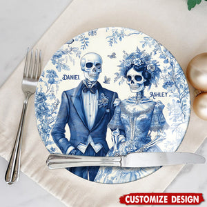 Until Death Do Us Part - Personalized Couple Ceramic Round Plate