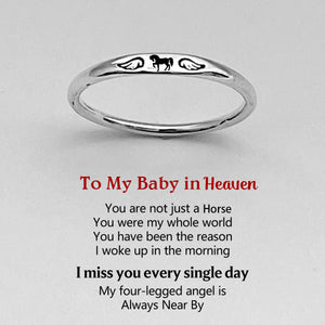 FOR MEMORIAL My Four-legged Angel is Always Near By-Personalized Tiny Paw With Wings Ring
