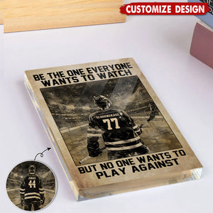 Personalized Hockey Acrylic Plaque - Gift For Hockey Lovers