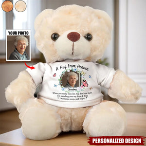 Sending Hugs From Above-Personalized Memorial Bear Plush