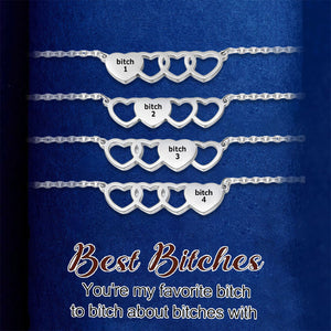 For Friend-You're My Favorite B*ch Heart Set Bracelet