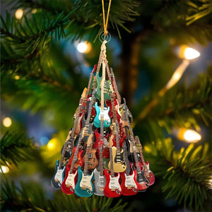 Electric Guitar Christmas Tree Ornament - Gift For Guitar Lovers