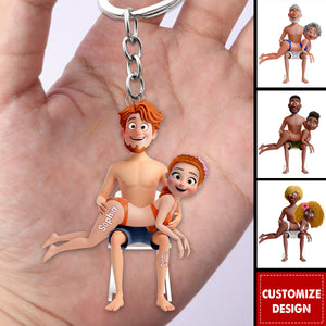 Personalized Naughty Couple Keychain Gifts For Couple