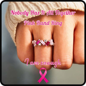 For Self - I Am Enough Pink Diamond Ring