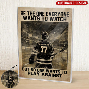 Personalized Hockey Acrylic Plaque - Gift For Hockey Lovers