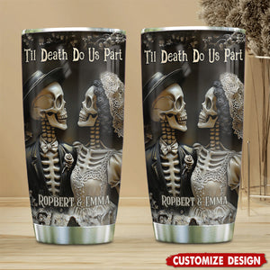 Til Death Do Us Part - Personalized Couple Tumbler - Anniversary Gift For Husband,Wife