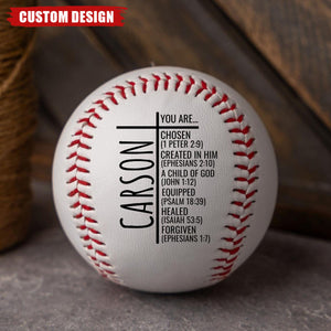 You Are...Personalized Christian Baseball, Religious Gift