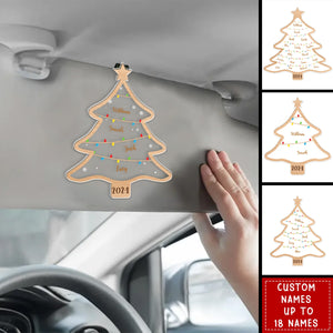 Wish You A Wonderful Christmas - Family Personalized Car Visor Clip