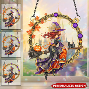 Witch suncatcher - Personalized Gifts For Witch Lover