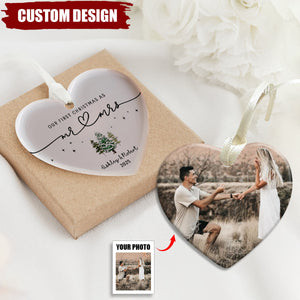 mr mrs ornament - Wedding Gift - Personalized First Christmas Keepsake - Our 1st Christmas Mr & Mrs Ornament - Housewarming mr and mrs idea