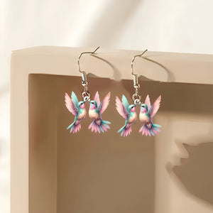 Multi-Color Mini Hummingbird Earrings-Gift For Hummingbird Lover