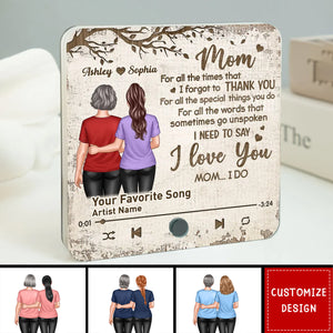 To My Dear Mom Our Song Gift From Daughter Personalized Music Fridge Magnet