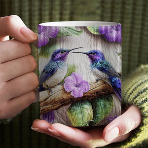 Amethyst Lovebirds Coffee Mug - Gift For Bird Lovers