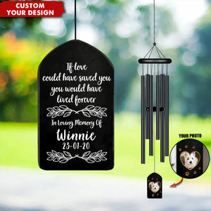 In The Loving Memory Custom Photo Wind Chimes Personalized Gifts For Pet Lover