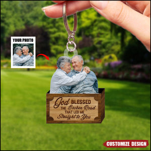 God Blessed - Custom Photo Acrylic Keychain - Gift For Couple