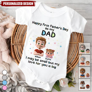 First Father Day With Baby-Personalized Baby Onesie